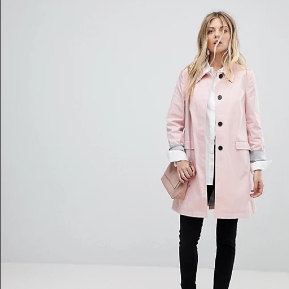Jack Wills Edda Cotton Trench Pink